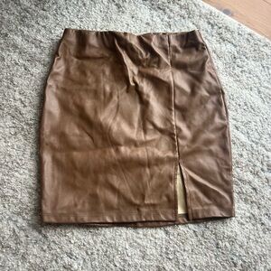 Faux Leather Skirt